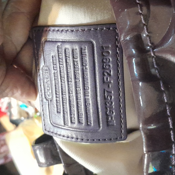 Coach Glossy Purple/Plum Tote - Picture 10 of 13